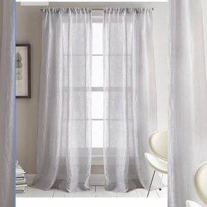 NEW DKNY Curtains Drapes City Sky Sheer Gray 50x96